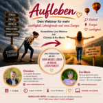 Sujet zum kostenfreien Webinar „Aufleben“ mit Christian und Eva Maria am 1. Oktober 2026 von Stress zu Klarheit und Leichtigkeit